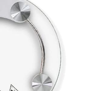Healthcare Digital Round shape Glass, Personal Bathroom, lens with Thick Toughened glass and Low battery Indicator, Transparent Automatic Weighing Scale, Measure Units in both KG/LB.