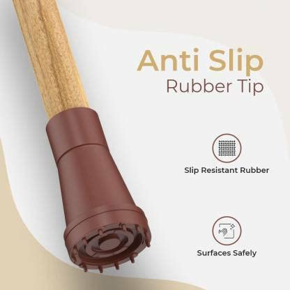 Healthcare Wooden Brown Walking Stick Adjustable and Anti- Skid Surface for Men and Women Old Age Brown Coated Walking Hand Stick