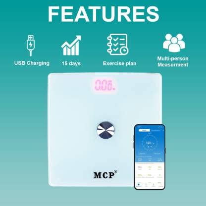 Digital Bluetooth Bathroom Weighing Scale Body Fat and Weight Analyzer BMI Weighing Scale