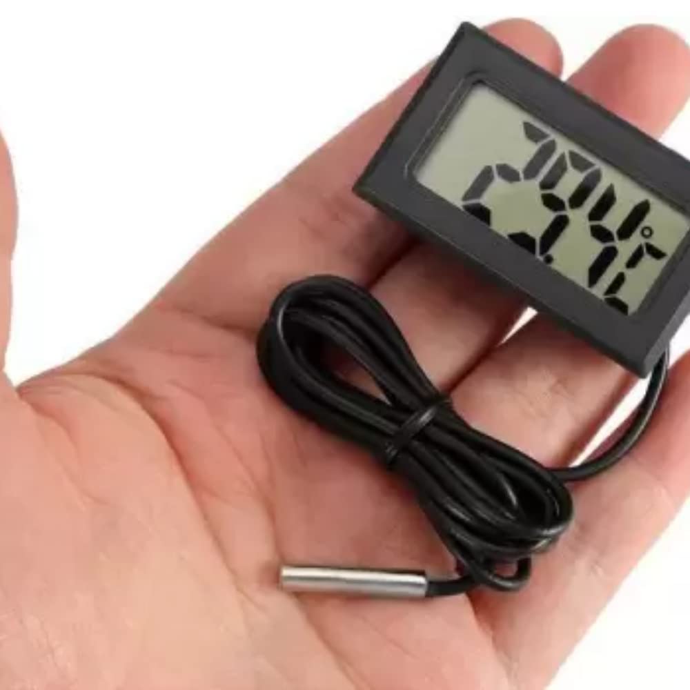 Healthcare Plastic Digital Mini Portable Refrigerator Thermometer, Sensor, Outdoor & Indoor, LCD Display Refrigerator Thermometer, Digital Thermometer With LCD For Fridges Freezers