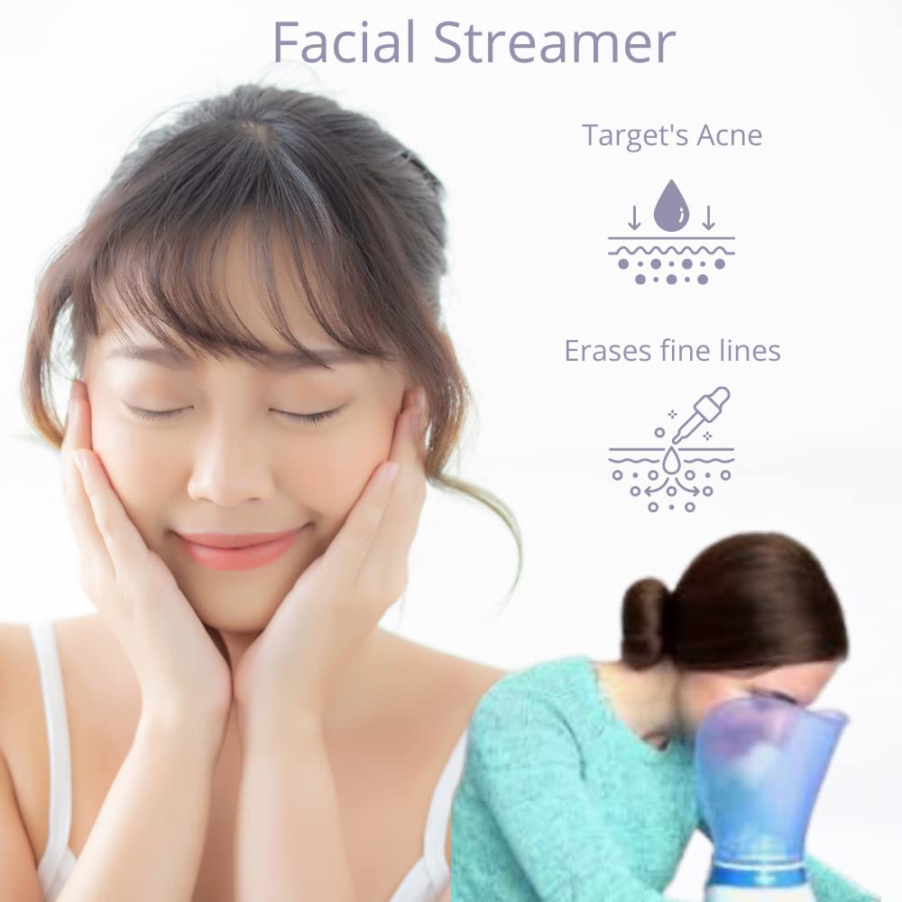 Healthcare Electric Steam, Vaporizer Relief From Skin and Nasal Dryness, Throat Irritation, Cold, Cough, Breathing Problem, Smooth and Healthy Skin.