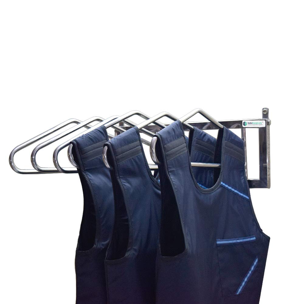 Wall Mounted SS 304 Grade X-Ray Lead Apron Rack/Hanger/Stand