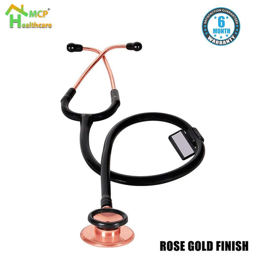 Professional Heart Beat Monitering Single Head Stethoscope Rose Gold Plated Stethoscope for Medical Students, Teacher,