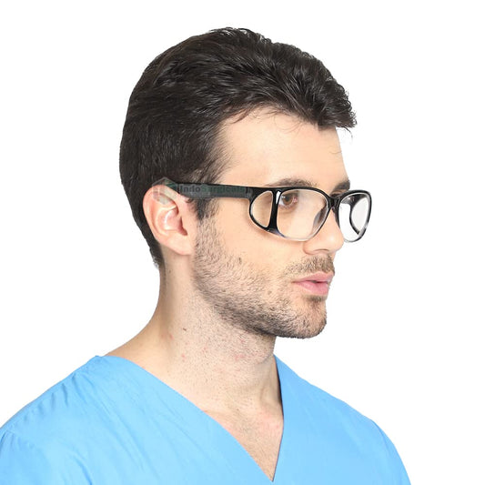 Polycarbonate Lead Goggles for X Ray Radiation Protection (Lead Equivalency 0.75 mm), Clear