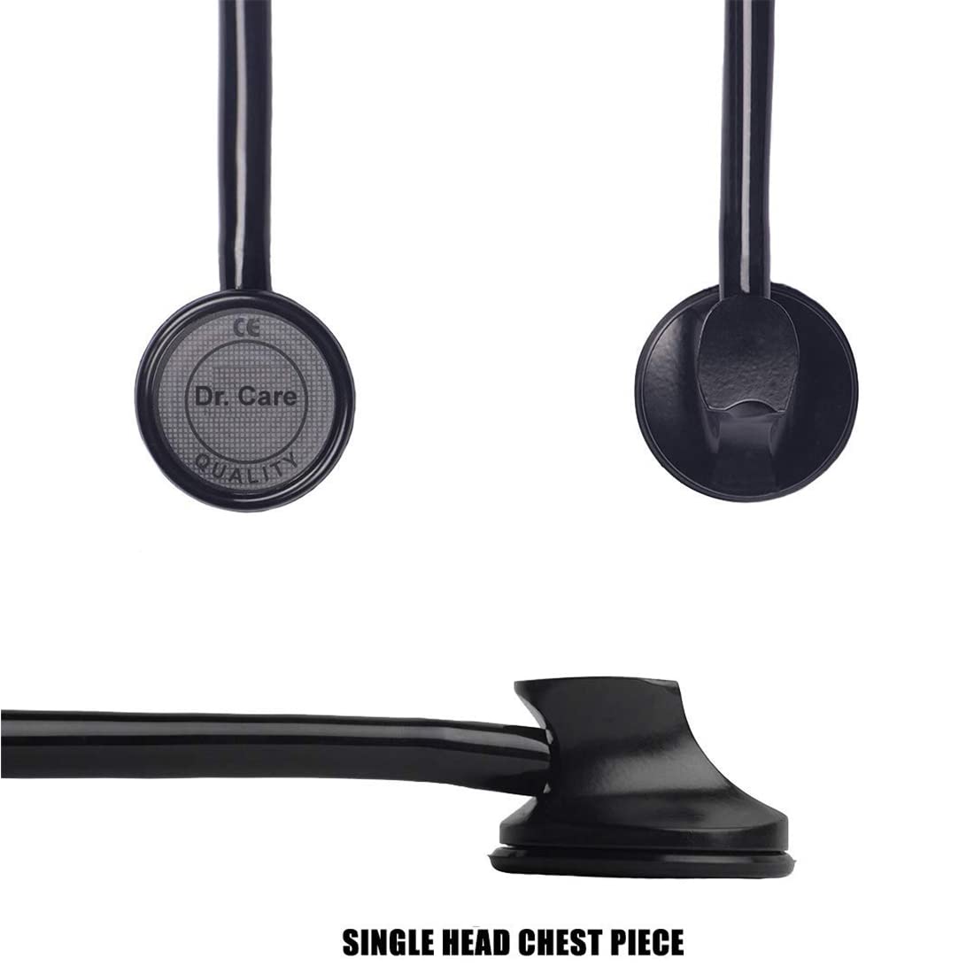 Single Head Black Matte Stethoscope For Students, Teachers, & Doctors
