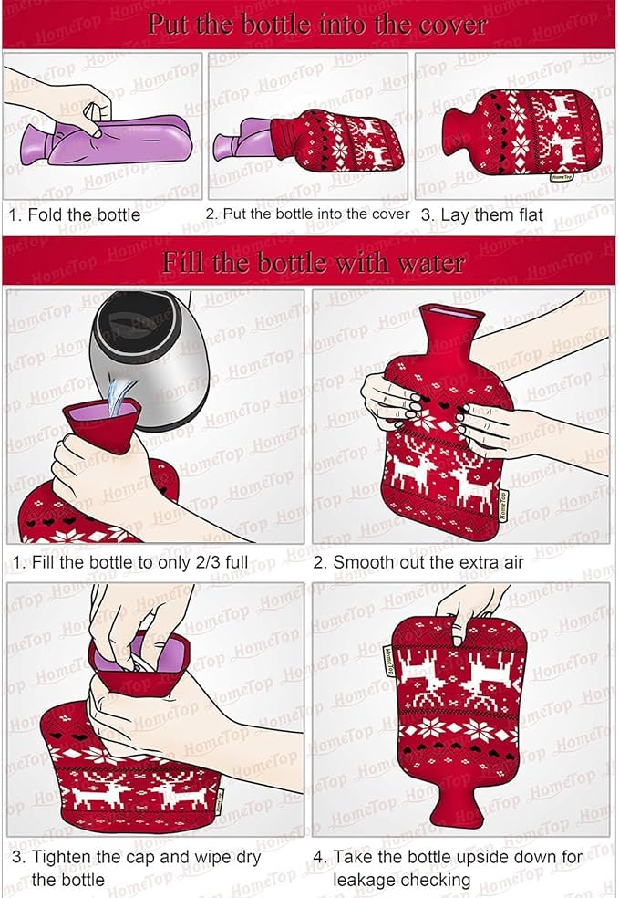 Healthcare Hot Water Bag Bottle 1000 ml Warm Relaxing Non _ Electrical Heat Therapy Bag Pain Relief Bottle | Period Cramps, Body Aches & Cold Therapy | Reusable Hot & Cold Water Bottle For back, neck & joint pain