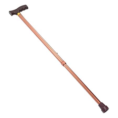 Healthcare Premium Brown Walking Stick Old Man Stick Adjustable & Non-Skid Base Singl Leg Walking Stick Cane