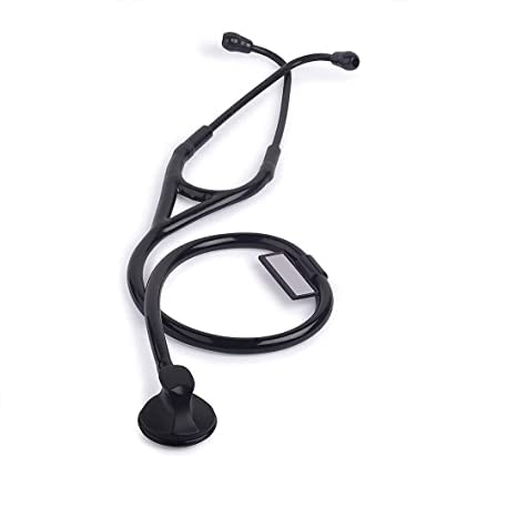 Single Head Black Matte Stethoscope For Students, Teachers, & Doctors