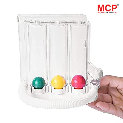 Healthcare Respirometer 3 Ball Deep Breathing Lung Exerciser Respiratory Exerciser Spirometer For All Breathing Exercise
