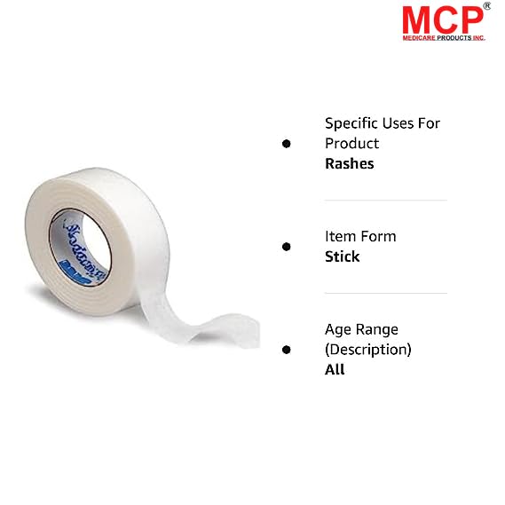 Healthcare Neopore Surgical Doctor Paper Tape - 1/2 Inch, 24 Rolls: Soft & Hypoallergenic for Gentle Wound Dressing and Post-Surgery Care (White)