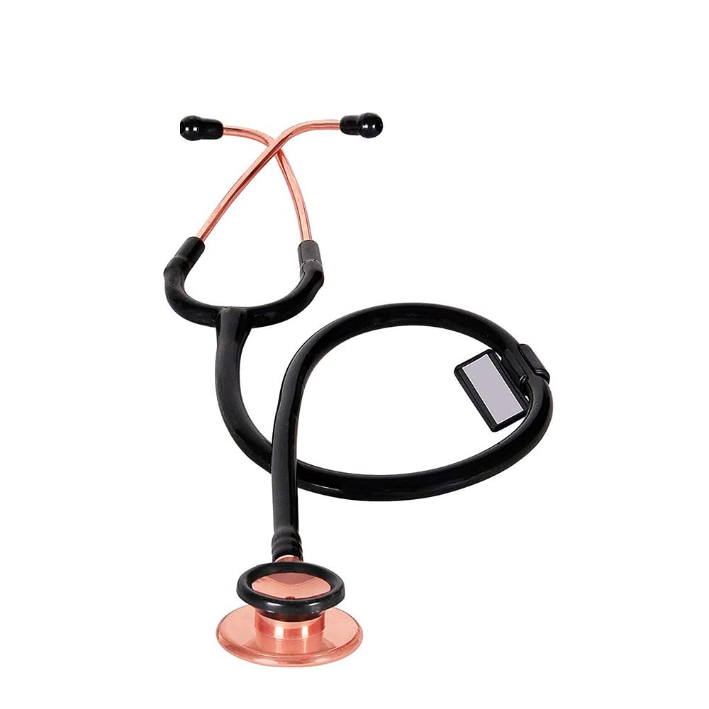 Professional Heart Beat Monitering Single Head Stethoscope Rose Gold Plated Stethoscope for Medical Students, Teacher,