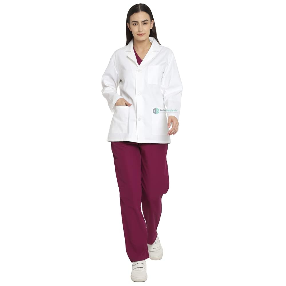 Unisex Lab Coat for Chemistry Lab and Medical Students (Medium)