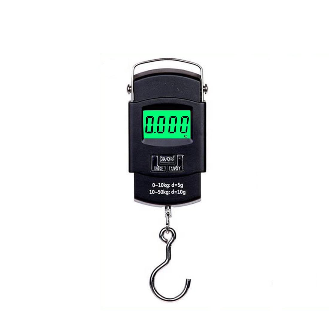 Healthcare, Digital Hanging weighing Scale Use for Measure fishing Luggage, Fruits and Vegetables, Amount of Force Exerted on the Load Cell, Measure Up to 50Kg.