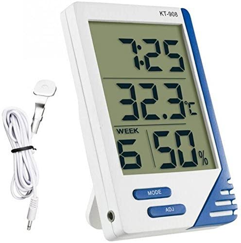 Healthcare Digital Room Thermometer Accurate and Reliable Probe Sensor Digital Room Thermometer For Home and Office (White)