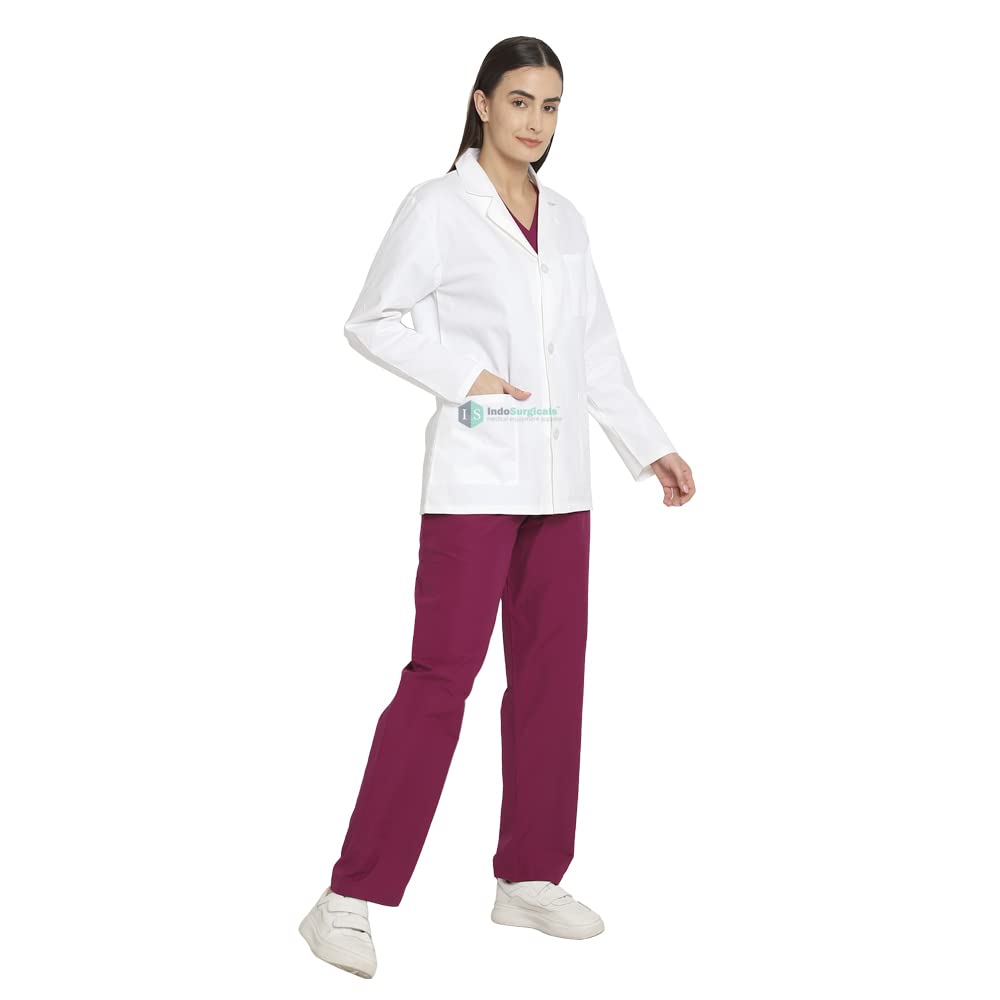 Unisex Lab Coat for Chemistry Lab and Medical Students (Medium)