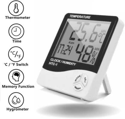 Healthcare Room Thermometer Digital With Clock Features Thermometer Thermometer Indoor & Outdoor Thermometer LCD Electronic Temperature Humidity Meter Hygrometer Weather Sensor Thermometer