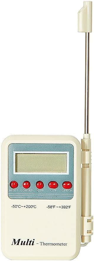 Healthcare Multi Steam Thermometer With External Sensor Probe and Accurate/Fast Response thermometer (white)
