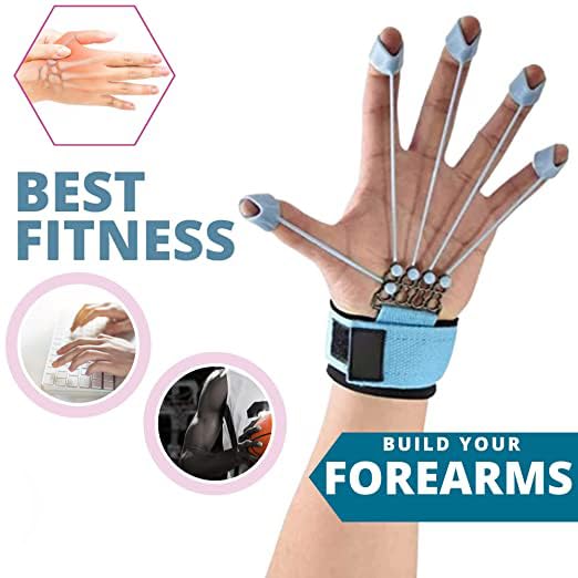 healthcare Home Exerciser Kit for Fitness Exerciser Tools Adjustable All Fitness Levels Fitness Accessory Kit Stress Pain Reliefer, Hand Grip, Arm Exerciser, Blue Hand Gripper Kit ( Muti Color )