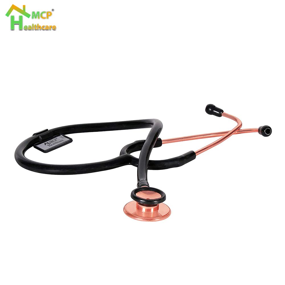 Professional Heart Beat Monitering Single Head Stethoscope Rose Gold Plated Stethoscope for Medical Students, Teacher,