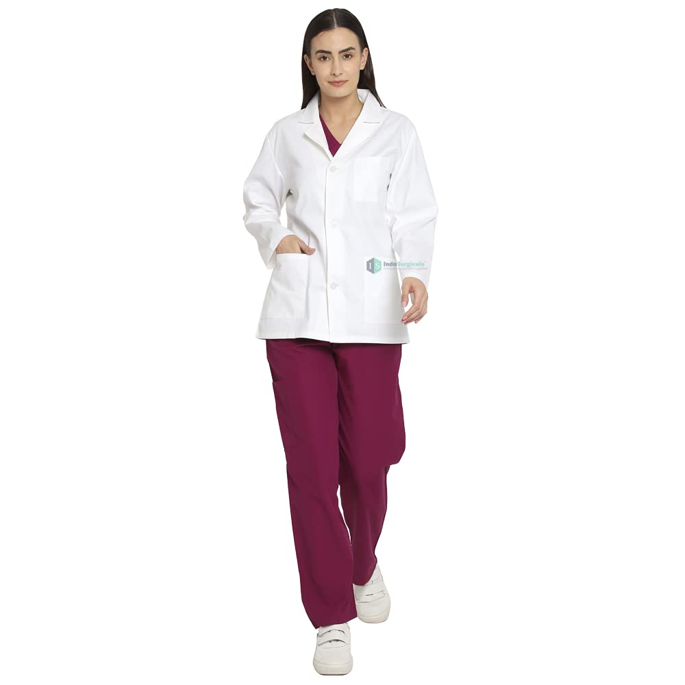 Unisex Lab Coat for Chemistry Lab and Medical Students (Medium)