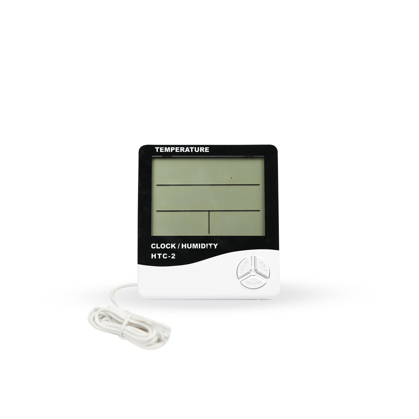 Digital Room Thermometer -Hygrometer Accurate & LCD Display Thermometer Indoor and Outdoor Temperature and Humidity Monitoring Meter HTC-2 (White)