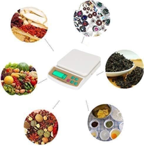 Healthcare Electronic Kitchen Digital Weighing Scale with Tare Function (10 Kg-SF 400A) Maximum Weight Capacity 10 Kg, Color White