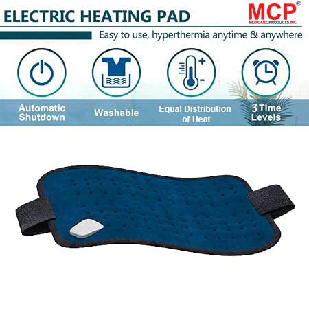Healthcare Velvet Heat Therapy Pad: Orthopedic Pain Relief.  Healthcare's Electric Heating Pad targets aches and soothes discomfort with soft velvet, Adjustable Heating Pad (Blue)