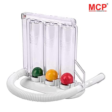 Healthcare Respirometer 3 Ball Deep Breathing Lung Exerciser Respiratory Exerciser Spirometer For All Breathing Exercise
