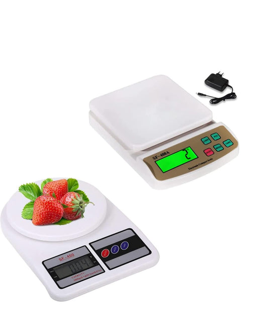 Healthcare Digital Kitchen Scale Combo SF-400 A With Charger & SF- 400 Multi- Functional Kitchen Scale (White)