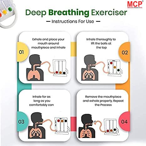 Healthcare Respirometer 3 Ball Deep Breathing Lung Exerciser Respiratory Exerciser Spirometer For All Breathing Exercise