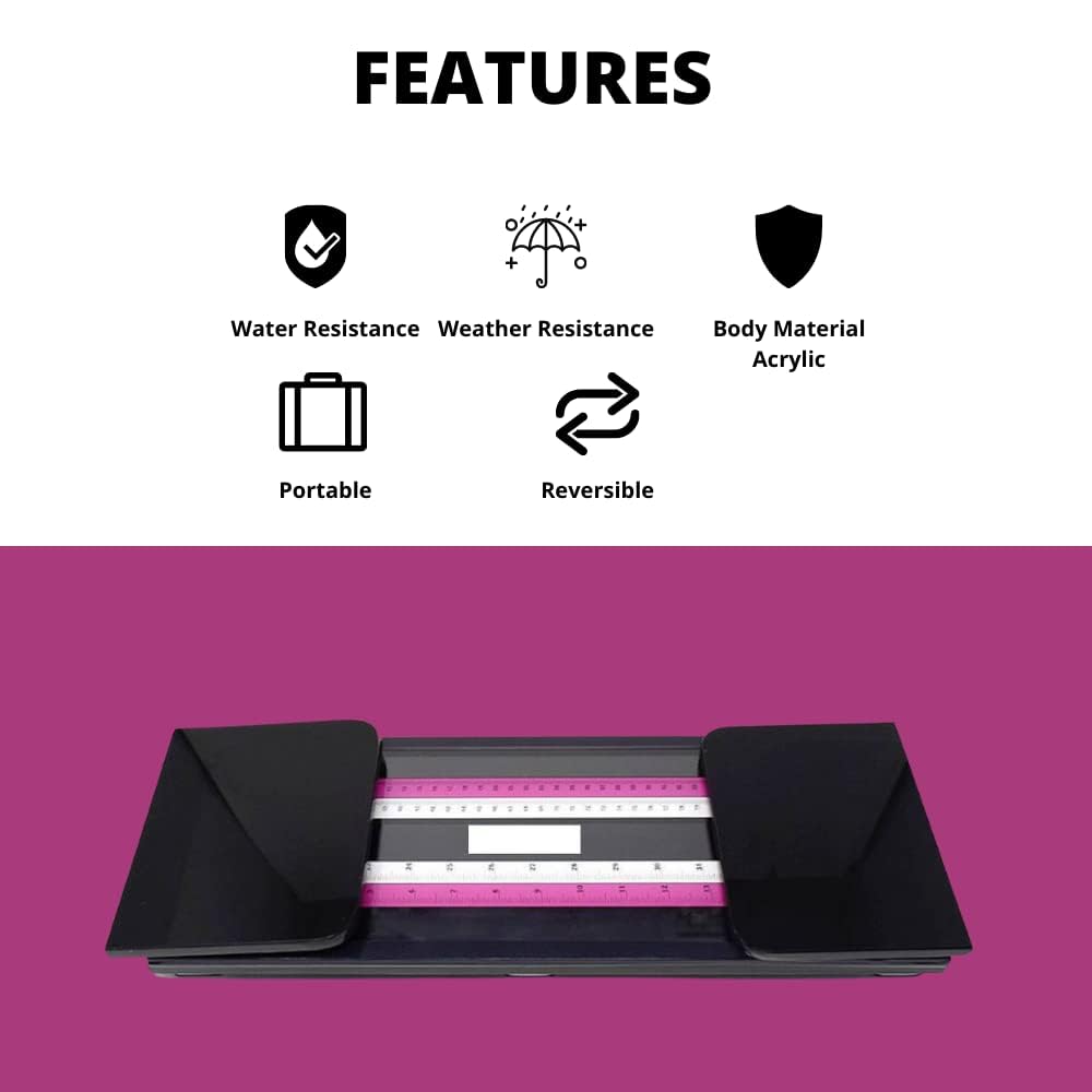 HEALTHCARE Medical Infantometer Baby Measuring Scale, Black Frame with Pink and White Rulers (Black)