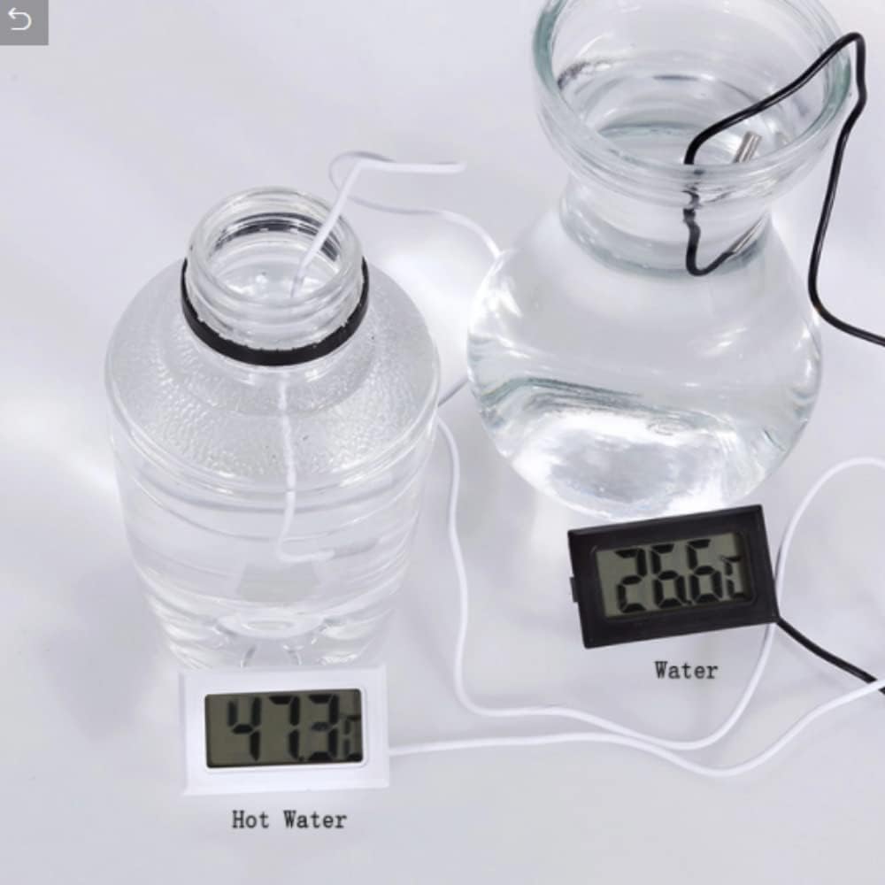 Healthcare Fridge Aquarium Digital Thermometer with 1 Meter Sensor Cable for Fride and Aquirium (Black)