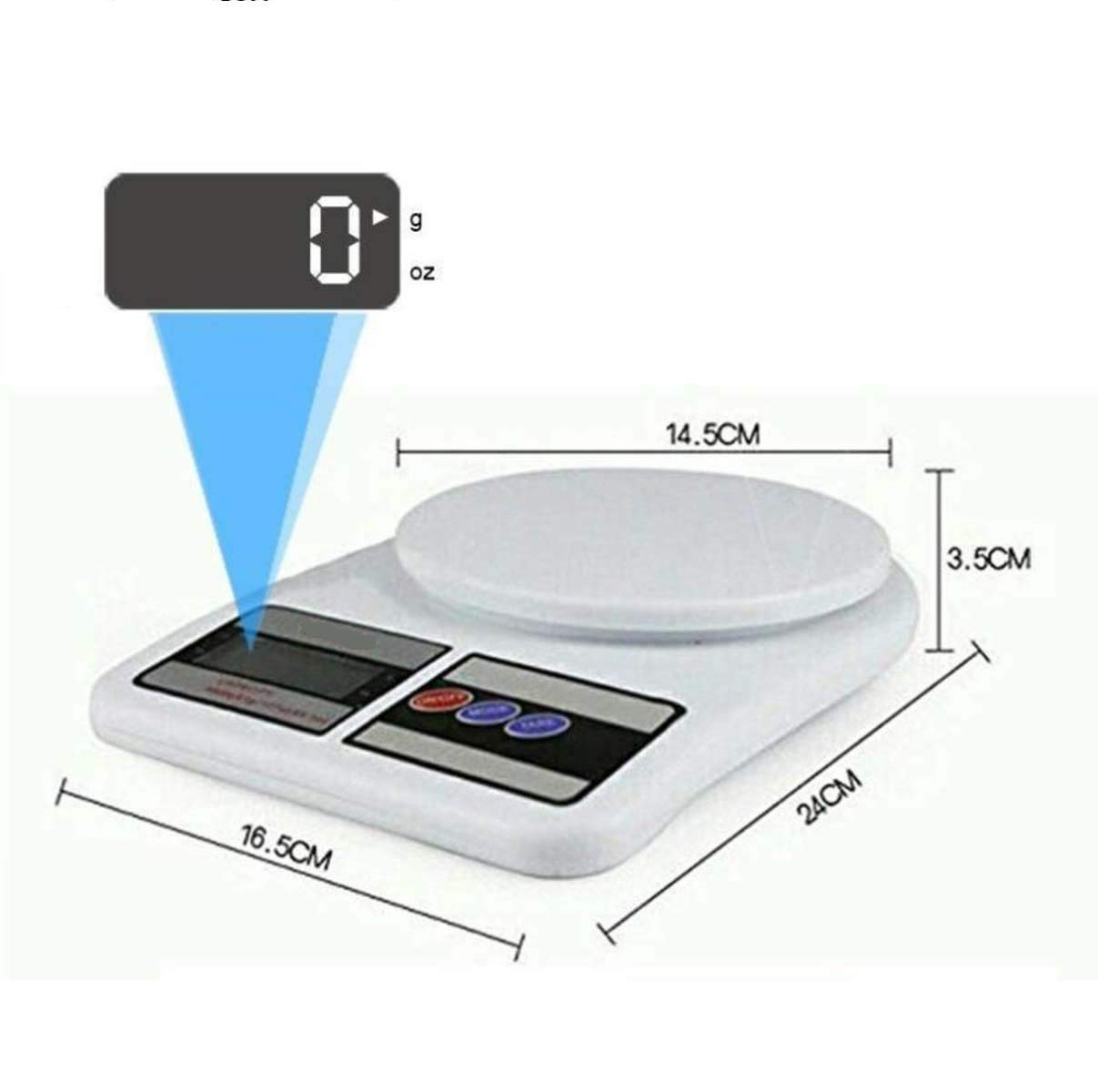 Healthcare Digital Kitchen Scale Combo SF-400 A With Charger & SF- 400 Multi- Functional Kitchen Scale (White)