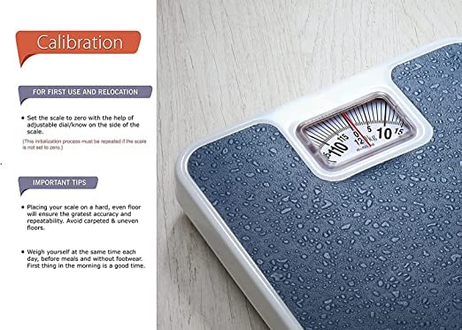 Healthcare Mechanical Bathroom Weighing Scale Analoge Personal Human Body Weighing Machine Upto 120 kg (Blue)