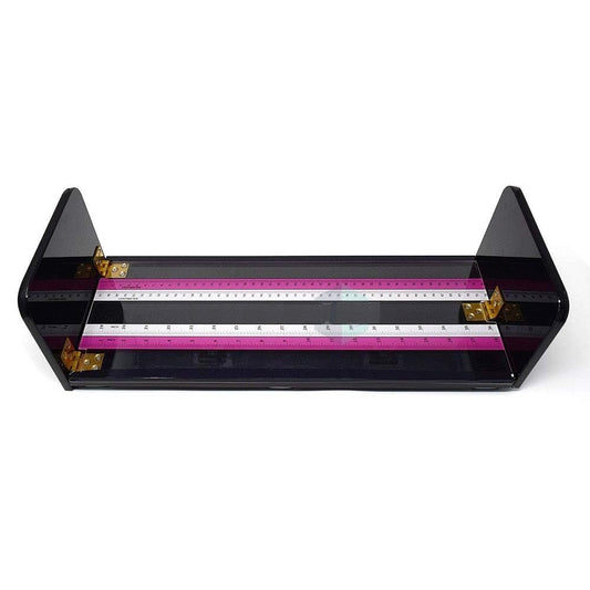 HEALTHCARE Medical Infantometer Baby Measuring Scale, Black Frame with Pink and White Rulers (Black)