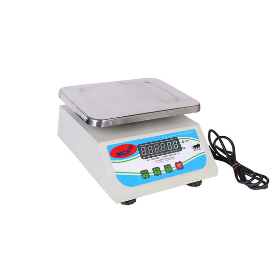 Healthcare Digital Electronic SS Weighing Scale 30 kg X 1 g Stainless Steel Weighing Scale Charging Type for shop, kitchen, Food
