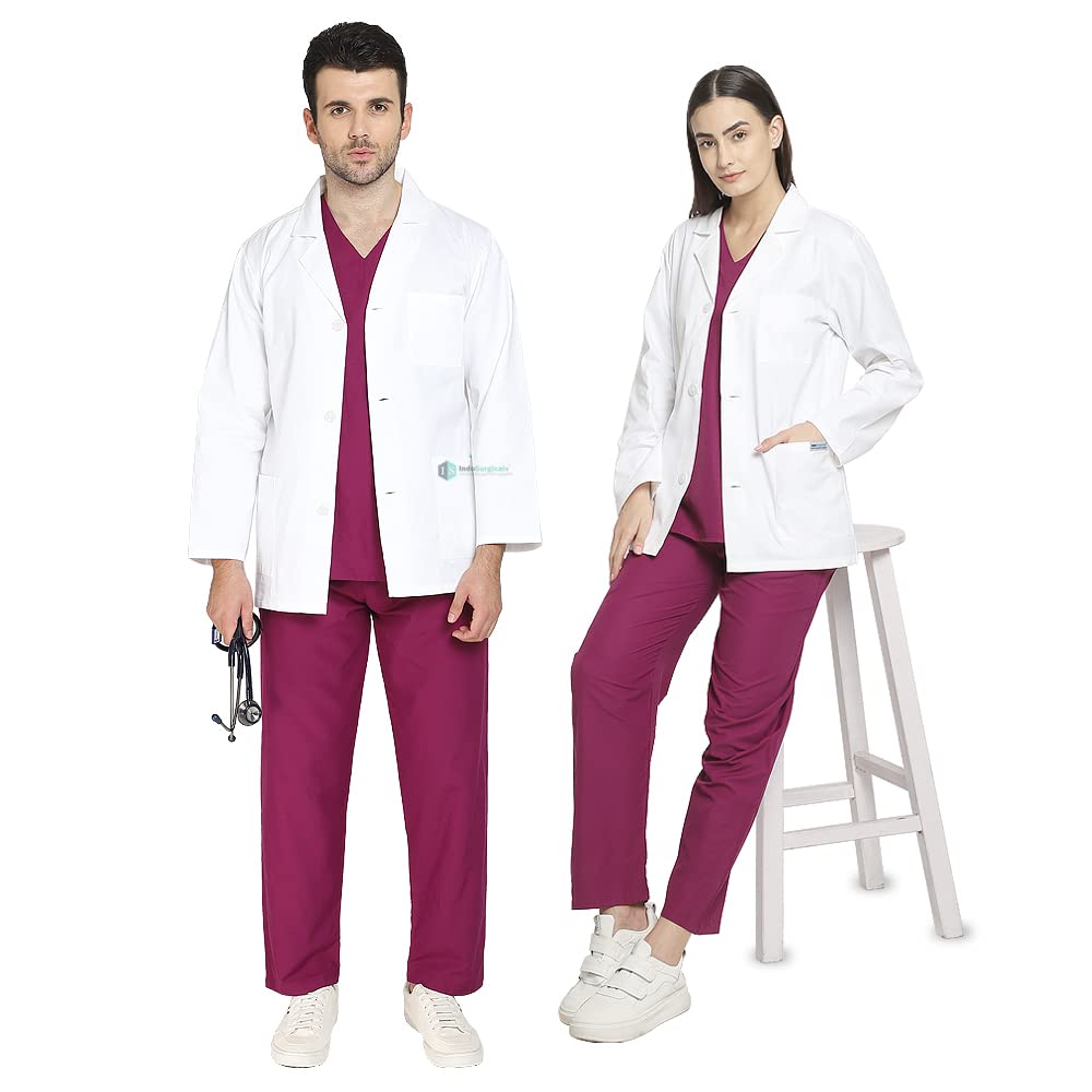 Unisex Lab Coat for Chemistry Lab and Medical Students (Medium)