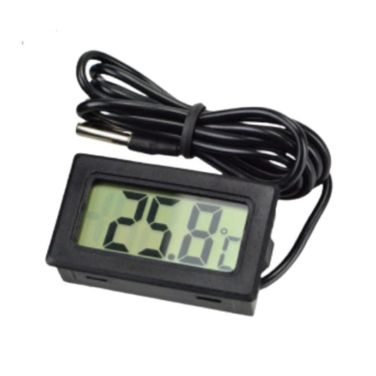 Healthcare Fridge Aquarium Digital Thermometer with 1 Meter Sensor Cable for Fride and Aquirium (Black)