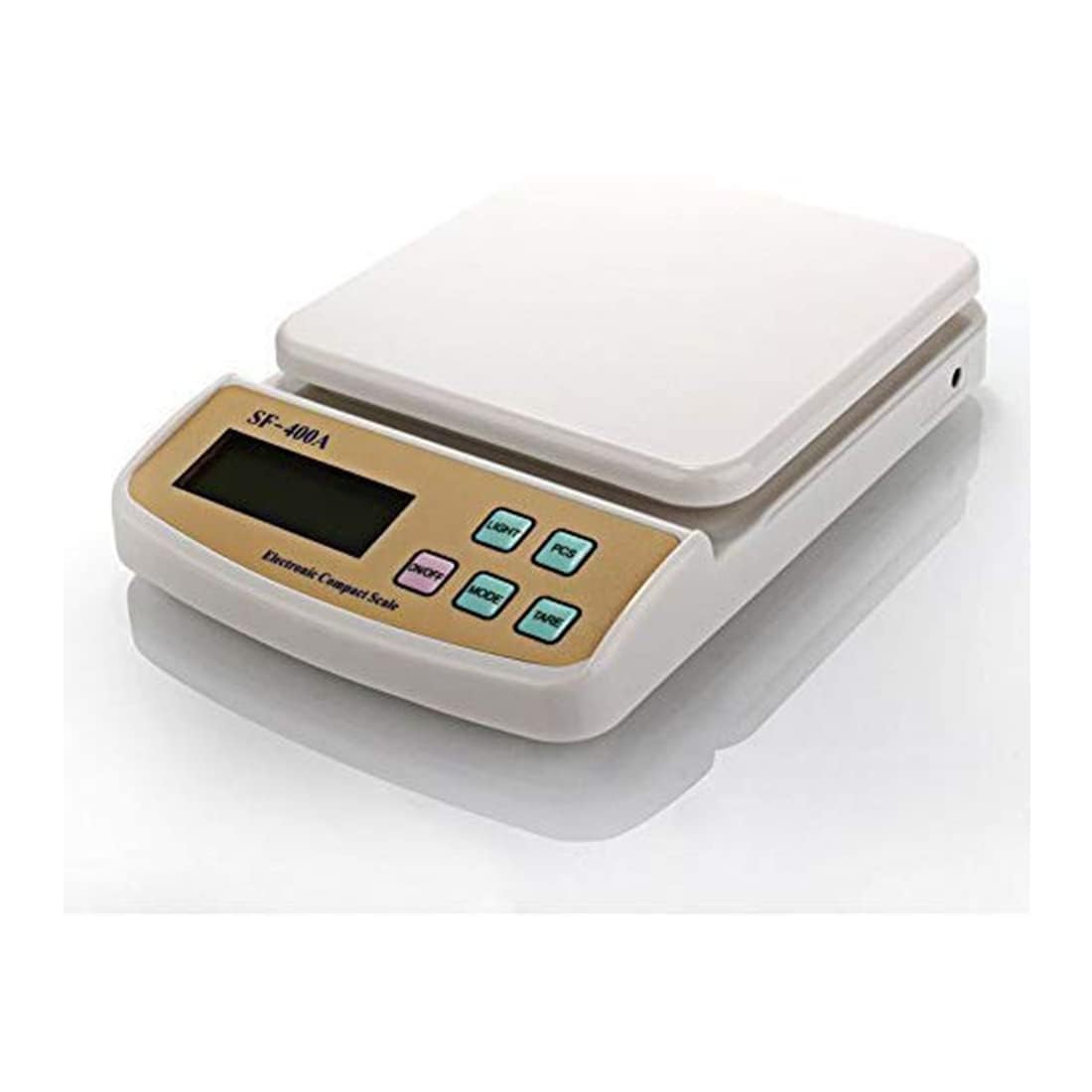 Healthcare Electronic Kitchen Digital Weighing Scale with Tare Function (10 Kg-SF 400A) Maximum Weight Capacity 10 Kg, Color White