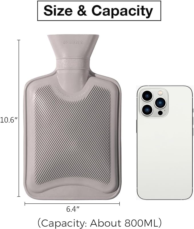 Healthcare Hot Water Bag Bottle 1000 ml Warm Relaxing Non _ Electrical Heat Therapy Bag Pain Relief Bottle | Period Cramps, Body Aches & Cold Therapy | Reusable Hot & Cold Water Bottle For back, neck & joint pain