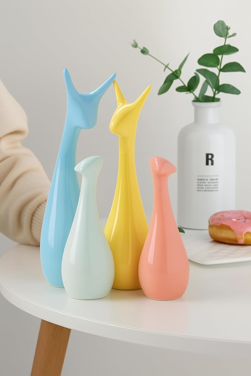 Beautiful Finish Uniquely Hand Crafted Home Dcor African Tribal Women Art Piece - (Set of 3, Multicolour), Resin