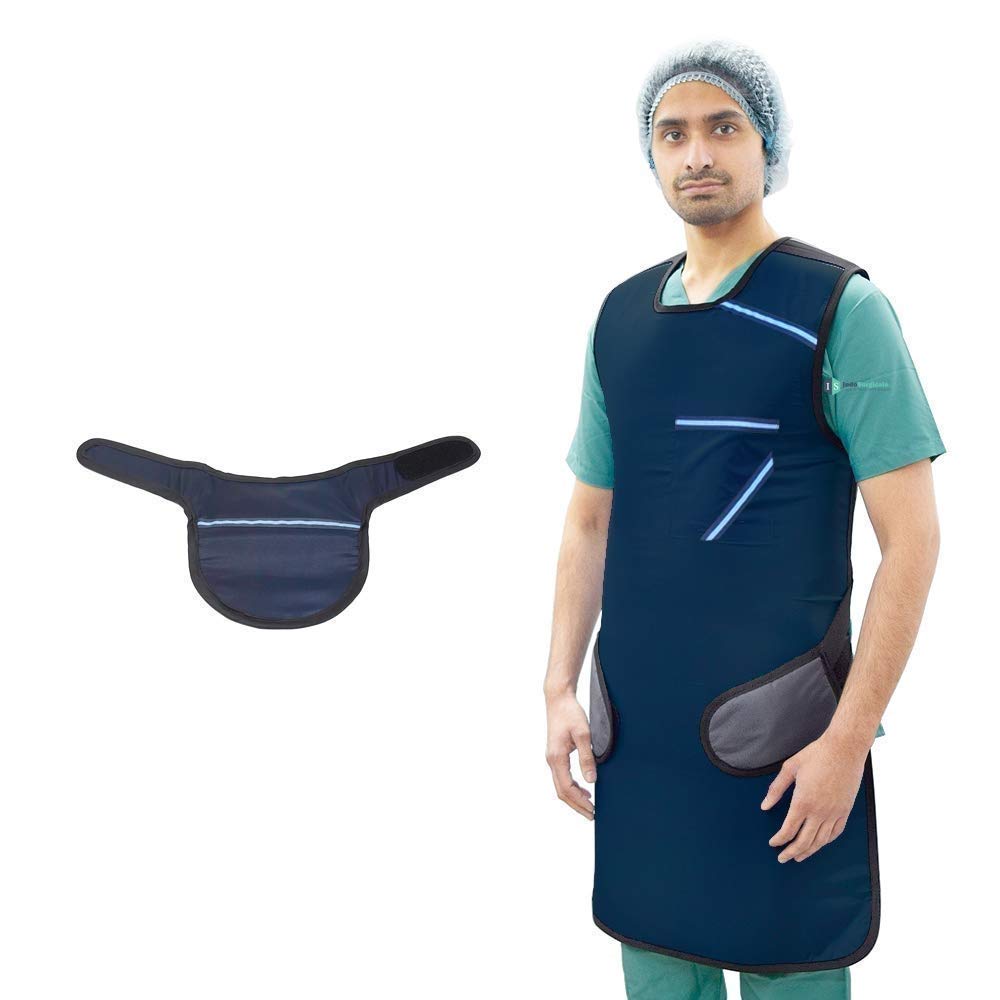 Lead Apron for X-Ray Protection with Thyroid Collar Lead Equivalency 0.35 mm