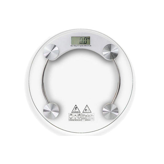 Healthcare Digital Round shape Glass, Personal Bathroom, lens with Thick Toughened glass and Low battery Indicator, Transparent Automatic Weighing Scale, Measure Units in both KG/LB.