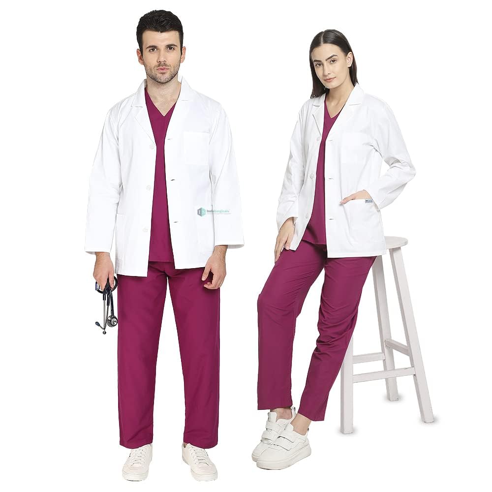Unisex Lab Coat for Chemistry Lab and Medical Students (Medium)