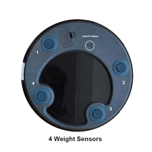 Healthcare Black Round Weighing Scale With 180 Capacity Perfect for Home, Gym, or Office Use (Black)