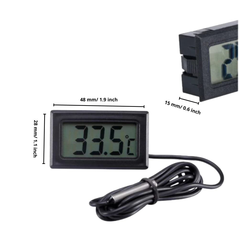 Healthcare Plastic Digital Mini Portable Refrigerator Thermometer, Sensor, Outdoor & Indoor, LCD Display Refrigerator Thermometer, Digital Thermometer With LCD For Fridges Freezers