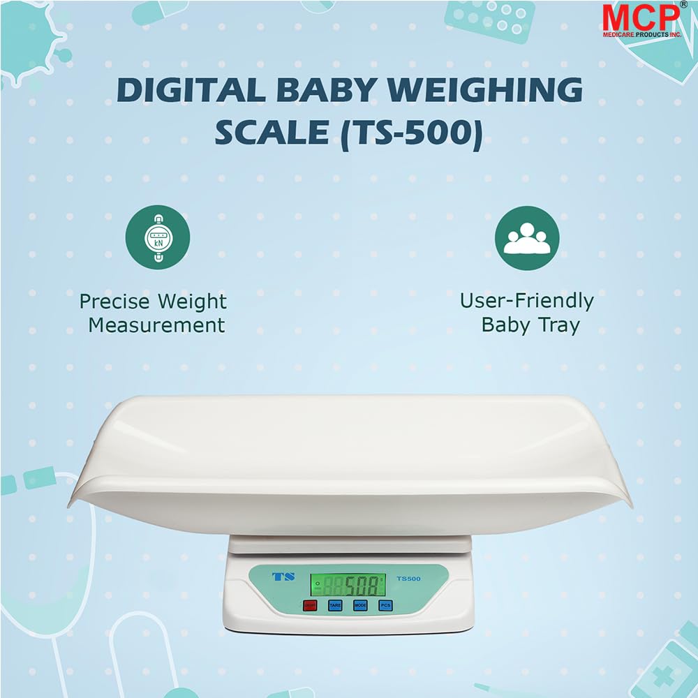 Digital Baby Weighing Scale Accurate Weighing for Newborns in Hospitals Capacity up to 30 kg, Tray for Comfortable Measurements Trusted Weight Machine for Precise Monitoring