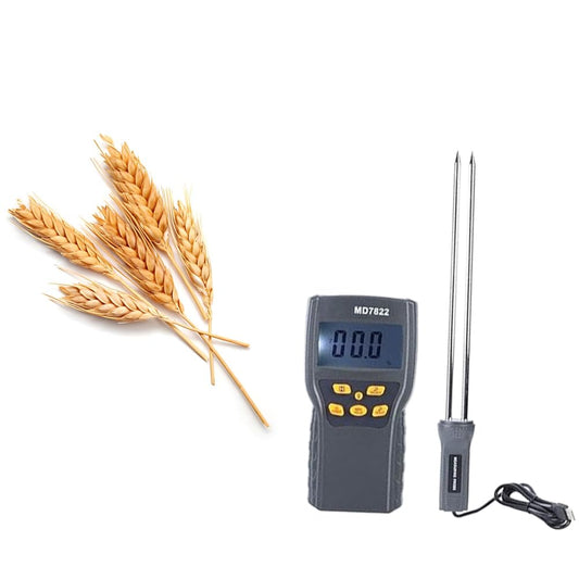 Healthcare MD7822 Digital Grain Moisture Meter - Accurate Measurement for Wheat, Corn, and Rice with Temperature Monitoring (Black)