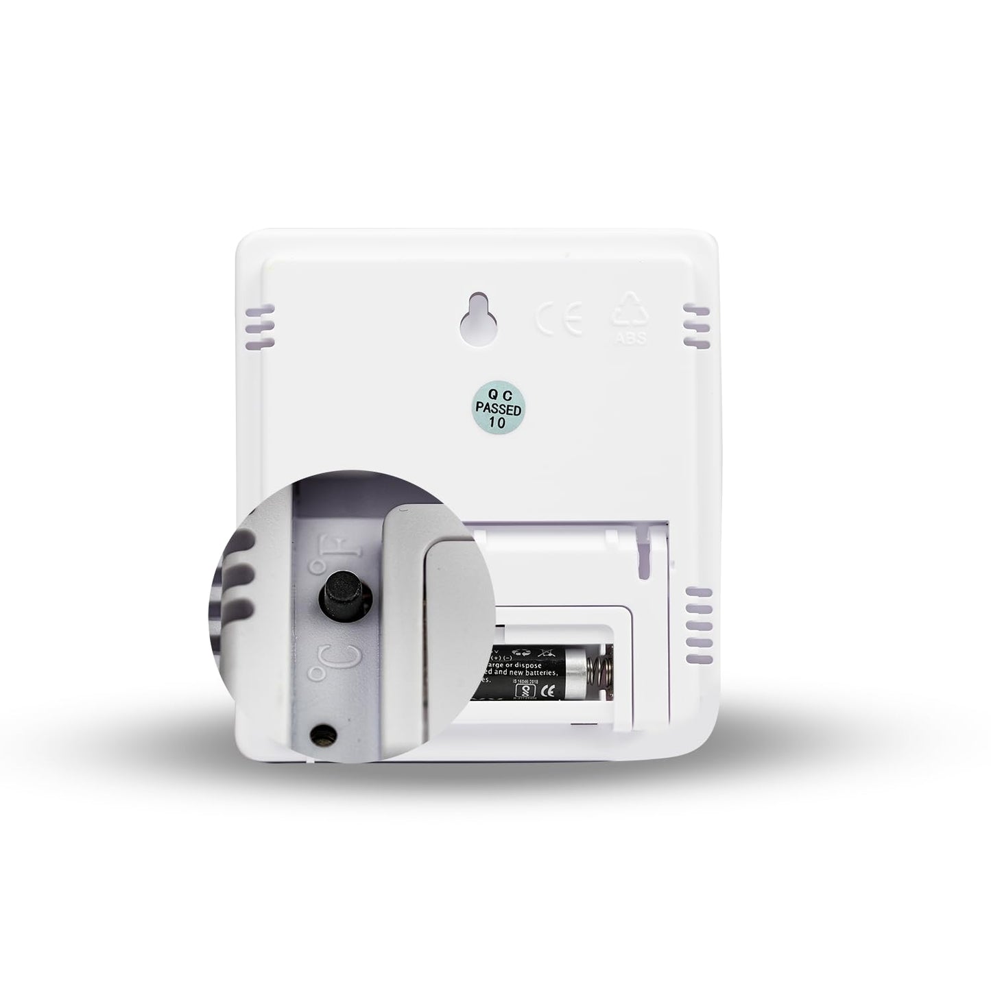 Digital Room Thermometer -Hygrometer Accurate & LCD Display Thermometer Indoor and Outdoor Temperature and Humidity Monitoring Meter HTC-2 (White)