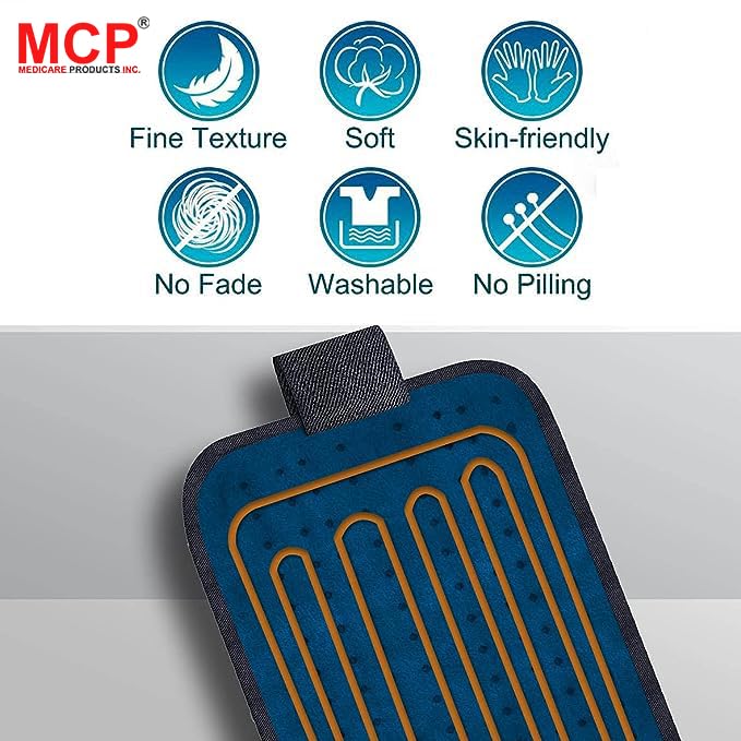 Healthcare Velvet Heat Therapy Pad: Orthopedic Pain Relief. Healthcare's Electric Heating Pad targets aches and soothes discomfort with soft velvet, Adjustable Heating Pad (Blue)